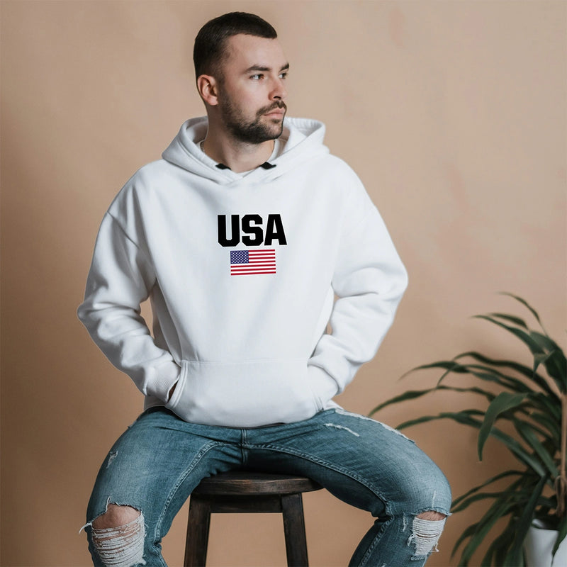 Blusa Moletom Estados Unidos da América USA Com Capuz