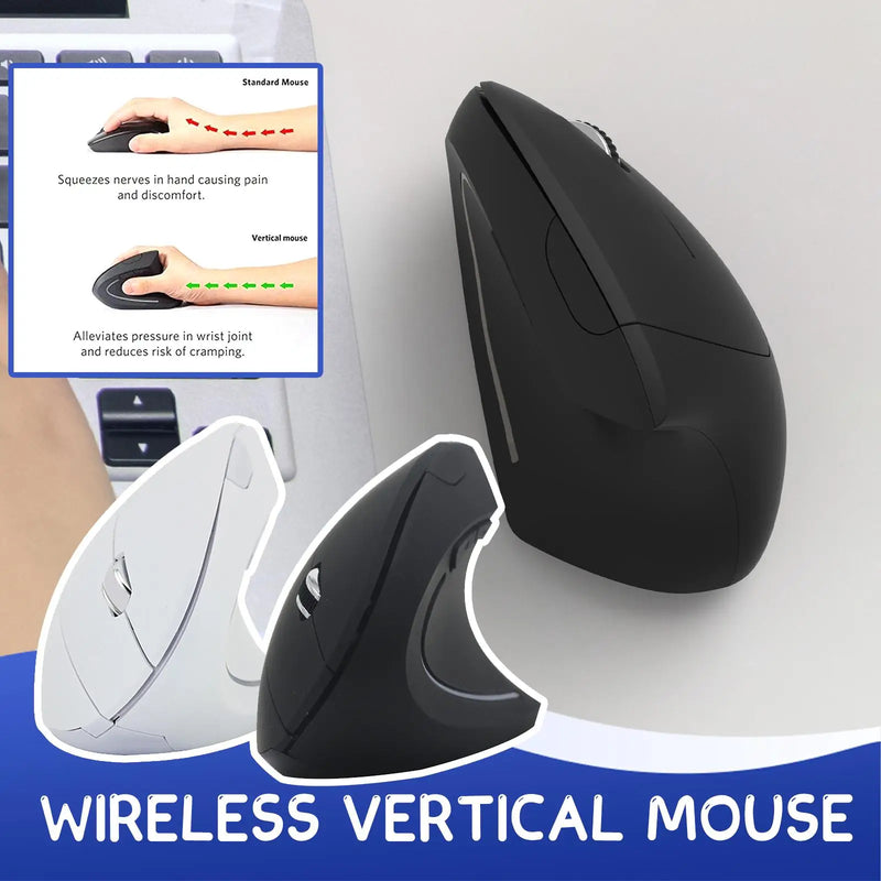 mouse gamer sem fio estilo ergonômino vertical