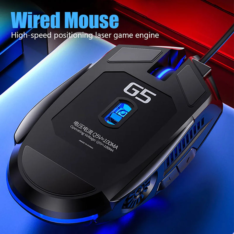 mouse gamer profissional rgb com fio