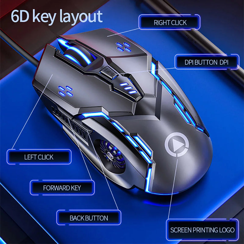 mouse gamer profissional rgb com fio