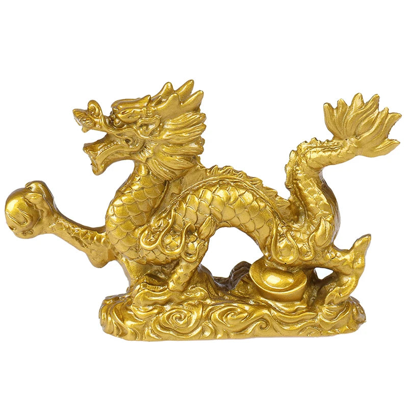 dragão dourado decorativo