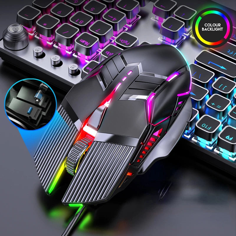 mouse gamer rgb com fio